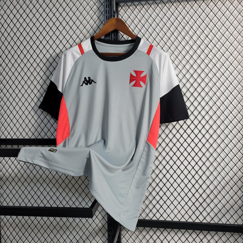 Camisa Vasco Treino 23/24 - Kappa Torcedor Masculino - Cinza