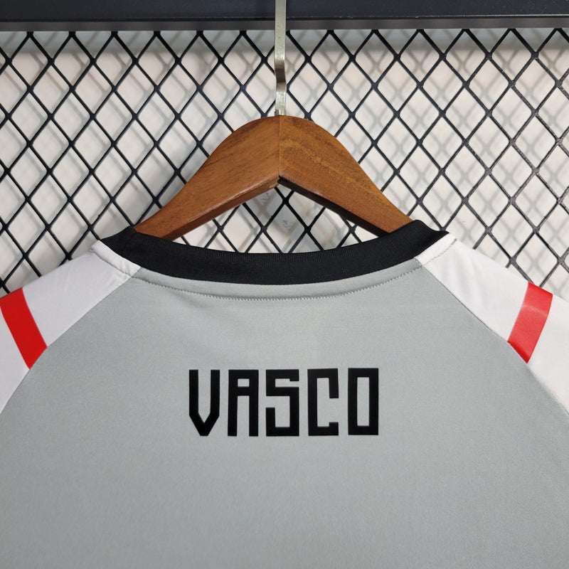 Camisa Vasco Treino 23/24 - Kappa Torcedor Masculino - Cinza