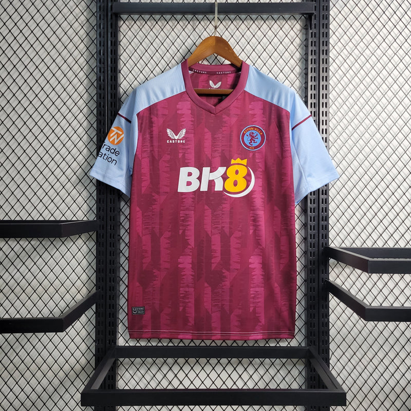 Camisa Aston Villa Home 23/24 Castore Torcedor Masculino - Lançamento