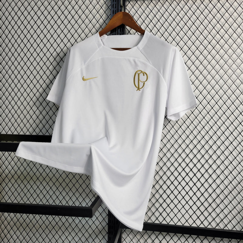 Camisa Corinthians Treino 23/24 - Nike Torcedor Masculino - Branco