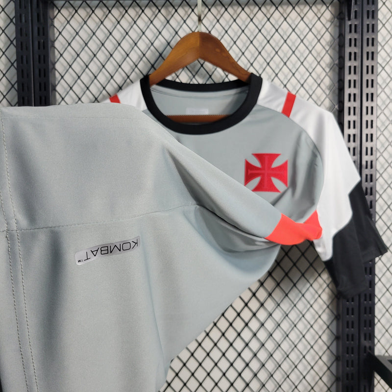 Camisa Vasco Treino 23/24 - Kappa Torcedor Masculino - Cinza