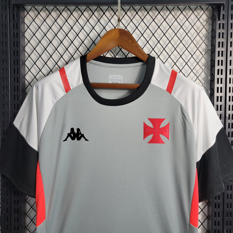 Camisa Vasco Treino 23/24 - Kappa Torcedor Masculino - Cinza