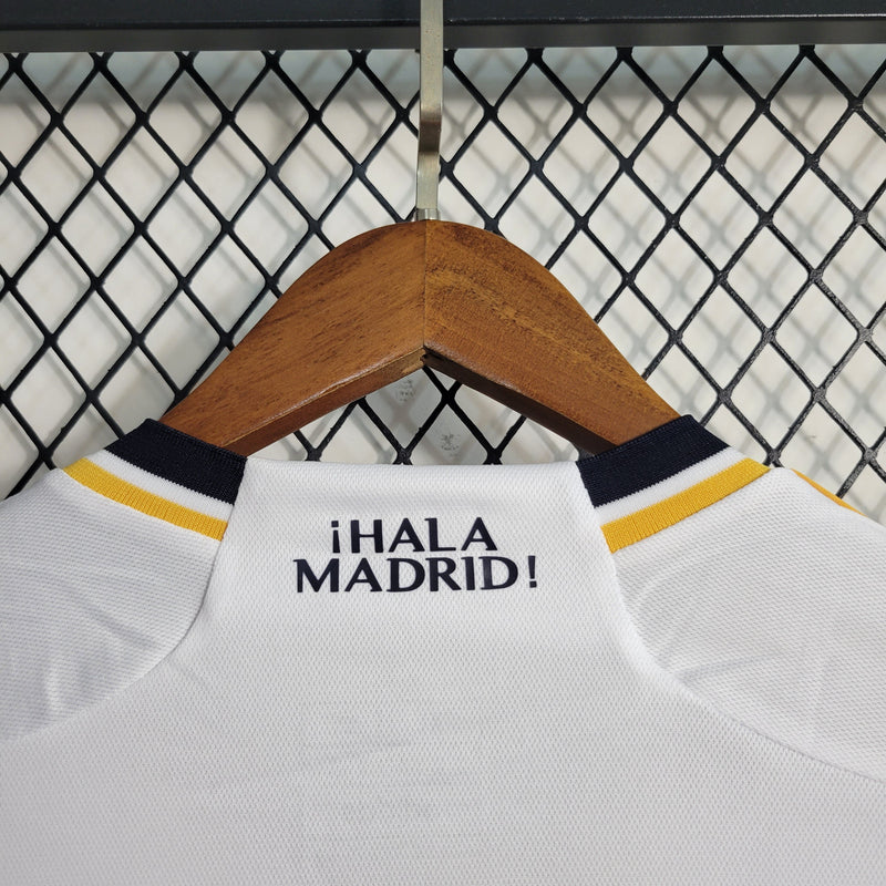 Camisa Real Madrid Home Manga comprida 23/24 - Adidas Torcedor Masculino - Torcedor