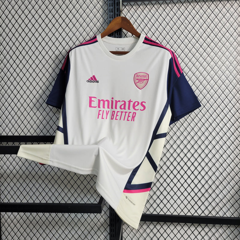 Camisa Arsenal Treino Branco 23/24 - Adidas Torcedor Masculino - Lançamento