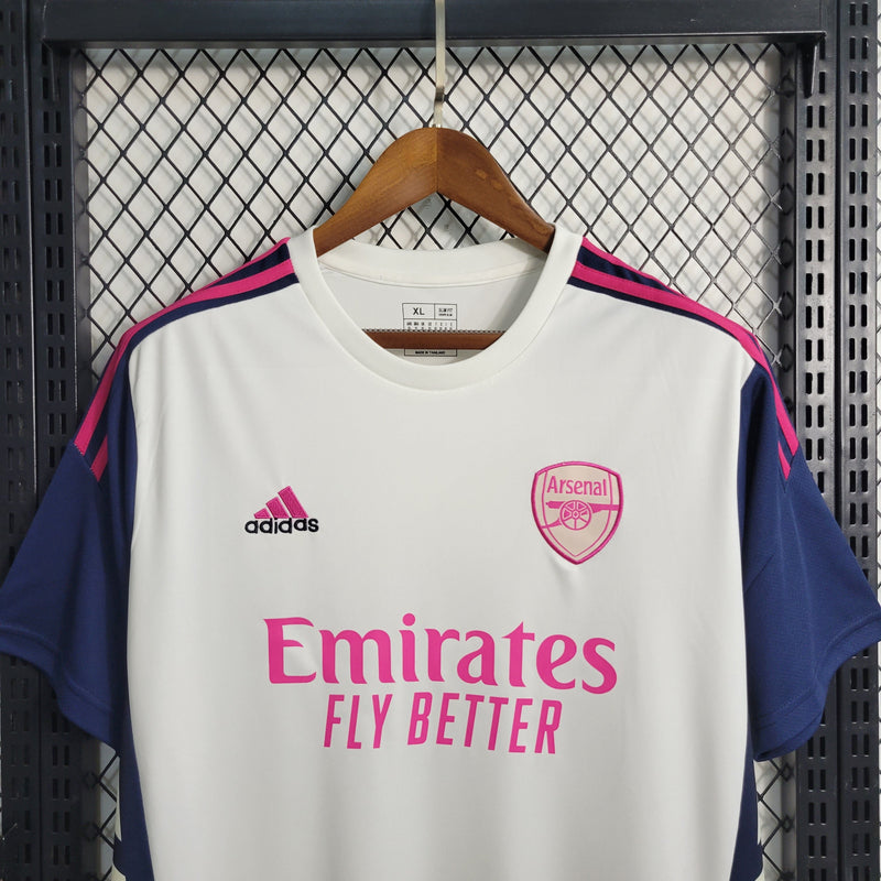 Camisa Arsenal Treino Branco 23/24 - Adidas Torcedor Masculino - Lançamento