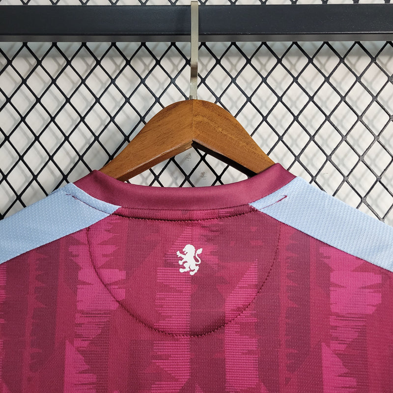 Camisa Aston Villa Home 23/24 Castore Torcedor Masculino - Lançamento